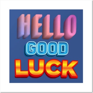 good luck text art Posters and Art